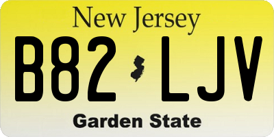 NJ license plate B82LJV