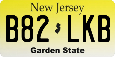 NJ license plate B82LKB