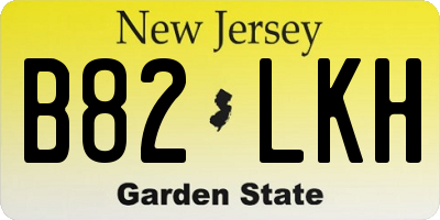 NJ license plate B82LKH