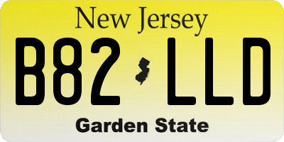 NJ license plate B82LLD