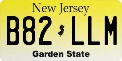 NJ license plate B82LLM
