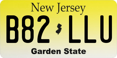 NJ license plate B82LLU