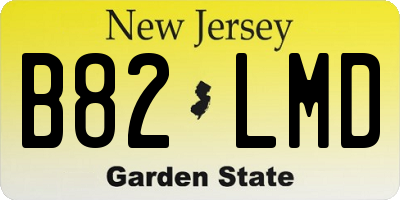 NJ license plate B82LMD
