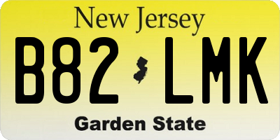NJ license plate B82LMK
