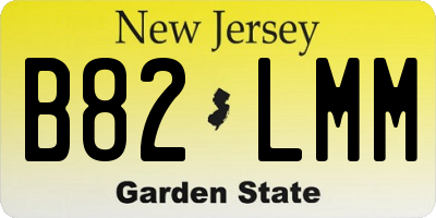 NJ license plate B82LMM