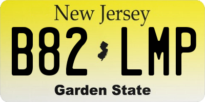 NJ license plate B82LMP