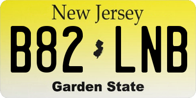 NJ license plate B82LNB