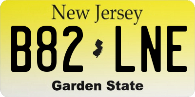 NJ license plate B82LNE