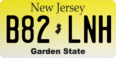 NJ license plate B82LNH