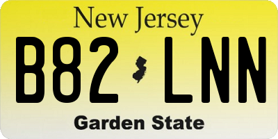 NJ license plate B82LNN