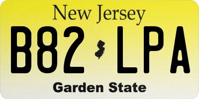 NJ license plate B82LPA