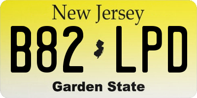 NJ license plate B82LPD