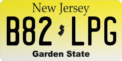 NJ license plate B82LPG