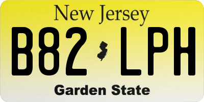 NJ license plate B82LPH
