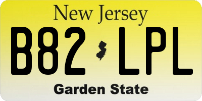 NJ license plate B82LPL