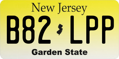 NJ license plate B82LPP