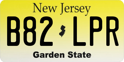 NJ license plate B82LPR