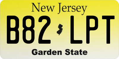 NJ license plate B82LPT