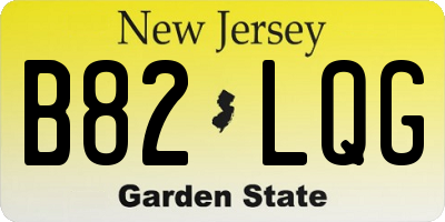 NJ license plate B82LQG