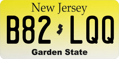 NJ license plate B82LQQ