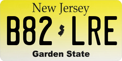 NJ license plate B82LRE