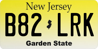 NJ license plate B82LRK
