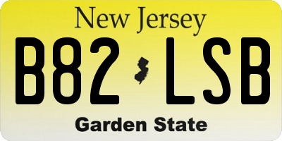 NJ license plate B82LSB