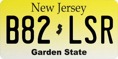 NJ license plate B82LSR