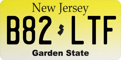 NJ license plate B82LTF