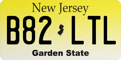 NJ license plate B82LTL