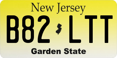 NJ license plate B82LTT