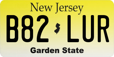 NJ license plate B82LUR