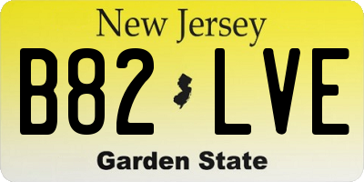 NJ license plate B82LVE