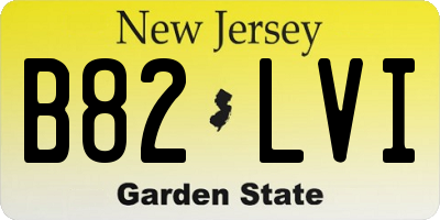 NJ license plate B82LVI