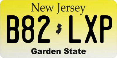 NJ license plate B82LXP