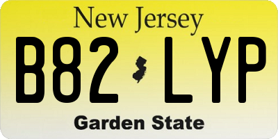 NJ license plate B82LYP