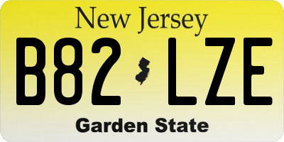 NJ license plate B82LZE