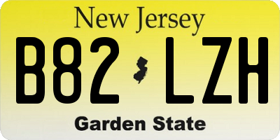 NJ license plate B82LZH