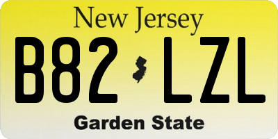 NJ license plate B82LZL