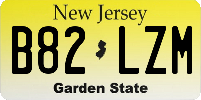 NJ license plate B82LZM