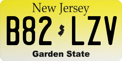 NJ license plate B82LZV