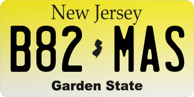 NJ license plate B82MAS