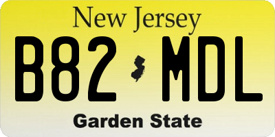 NJ license plate B82MDL