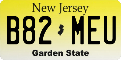 NJ license plate B82MEU