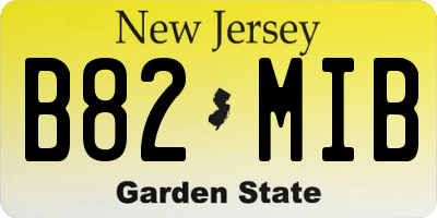 NJ license plate B82MIB