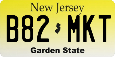 NJ license plate B82MKT