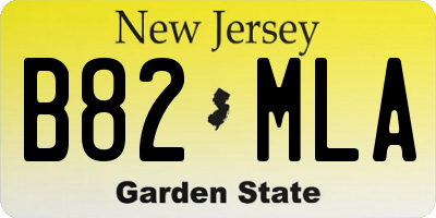 NJ license plate B82MLA