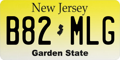 NJ license plate B82MLG