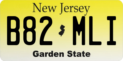 NJ license plate B82MLI
