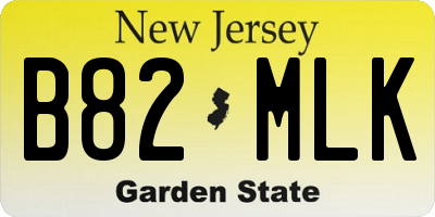 NJ license plate B82MLK